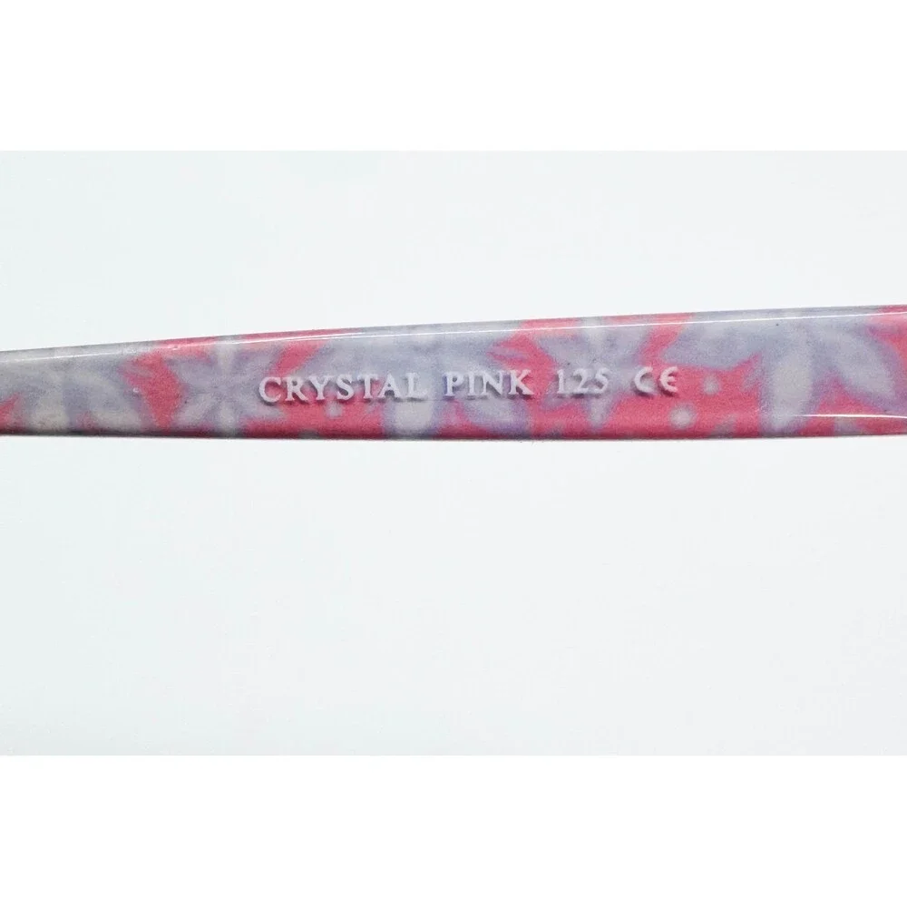 Pez Eyewear Glasses Frames Crystal Pink PE 002 Floral Star Detail 48-16-125